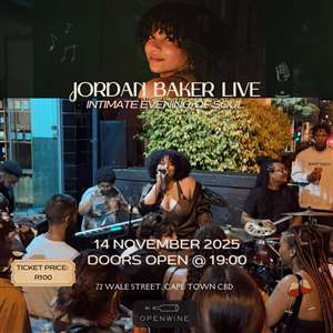 JORDAN BAKER LIVE: Intimate Evening of Soul