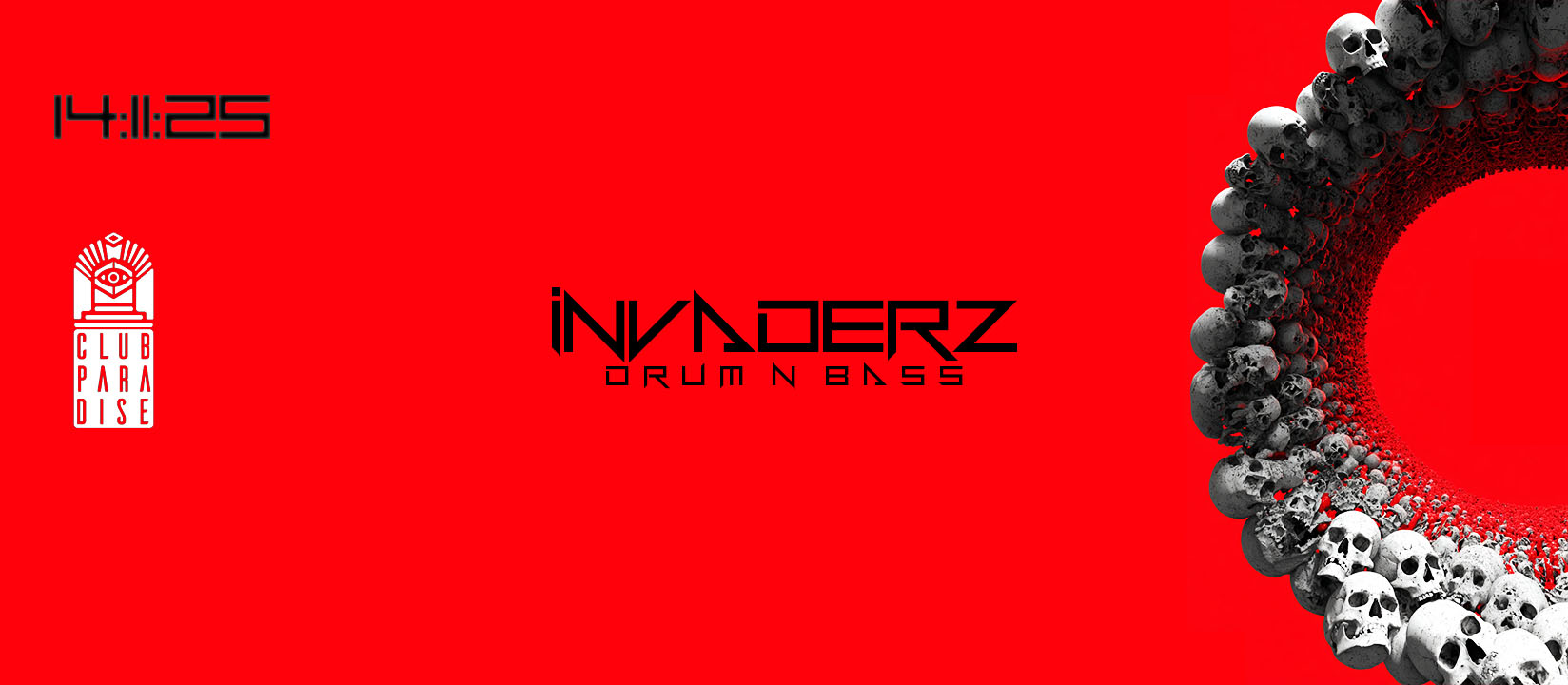 Invaderz Ft Thias (Belgium), Yaya, Midsekta - Drum N Bass - Club Paradise - 14 November - Book Now
