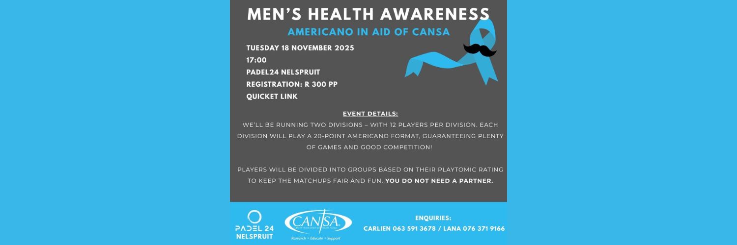 Bros & Balls Padel - Mens Americano in aid of CANSA