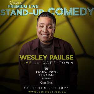 Wesley Paulse LIVE in Cape Town at The Protea Hotel Fire & Ice! 19 Dec 2025