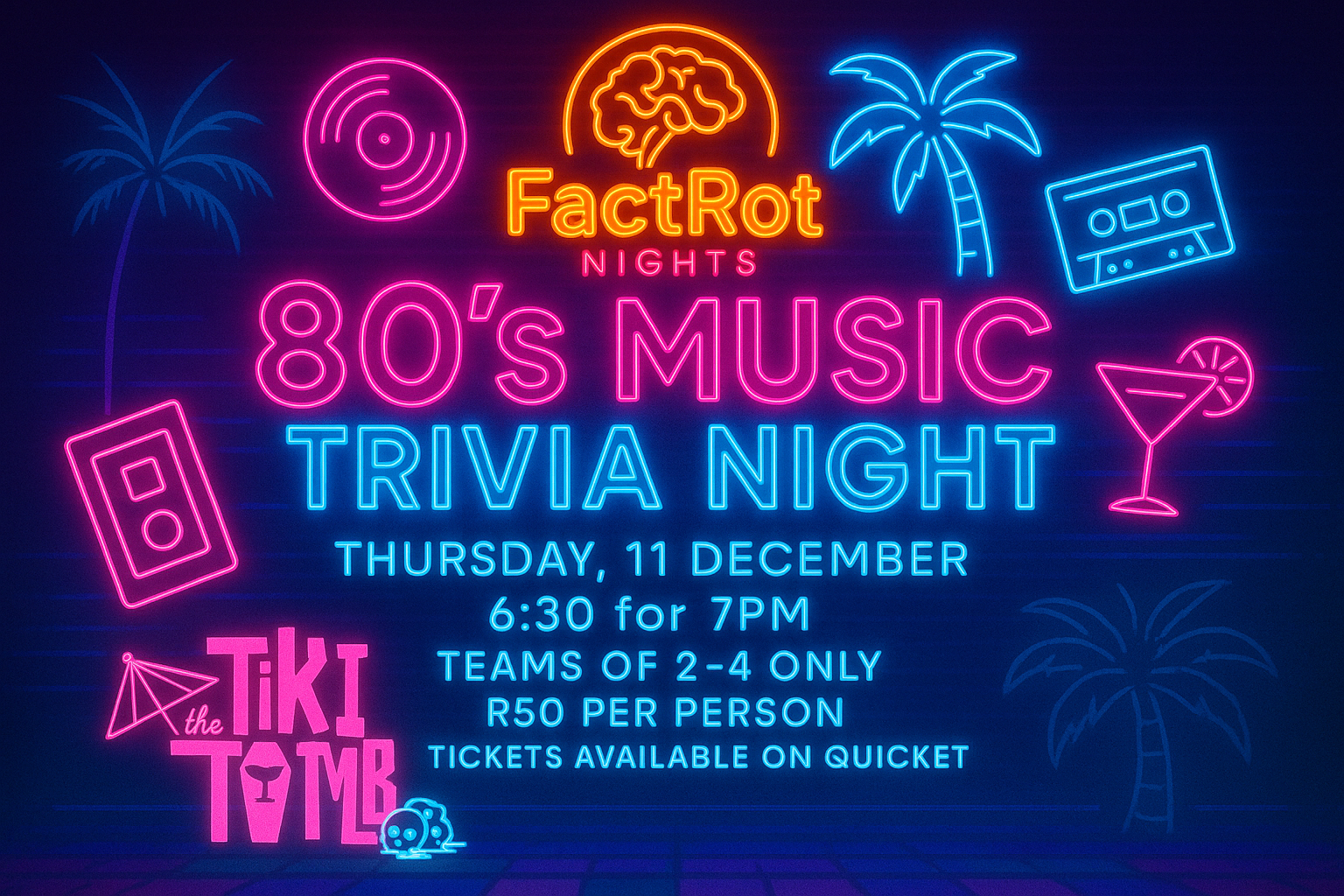 FactRot Nights presents Music Quiz Night in Cape Town (Tiki Tomb)