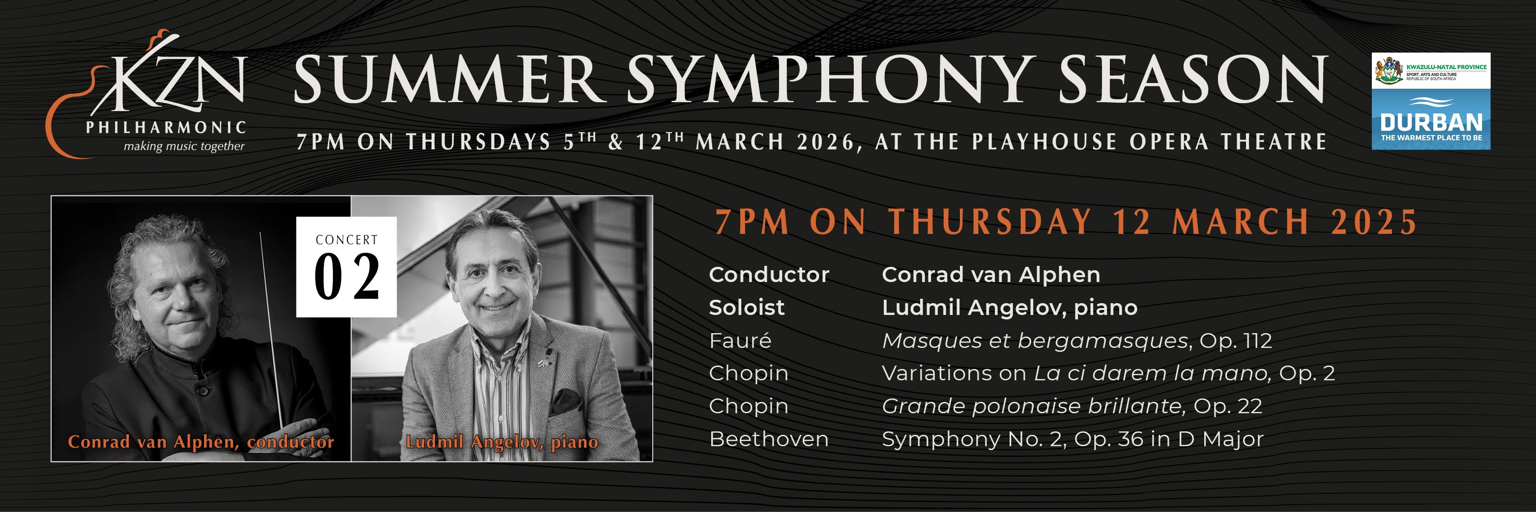 KZN Philharmonic Orchestra 2026 Summer Symphony Season Concert 2