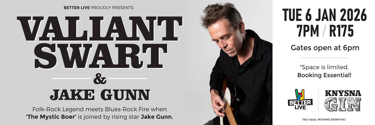 VALIANT SWART with Jake Gunn live in Knysna