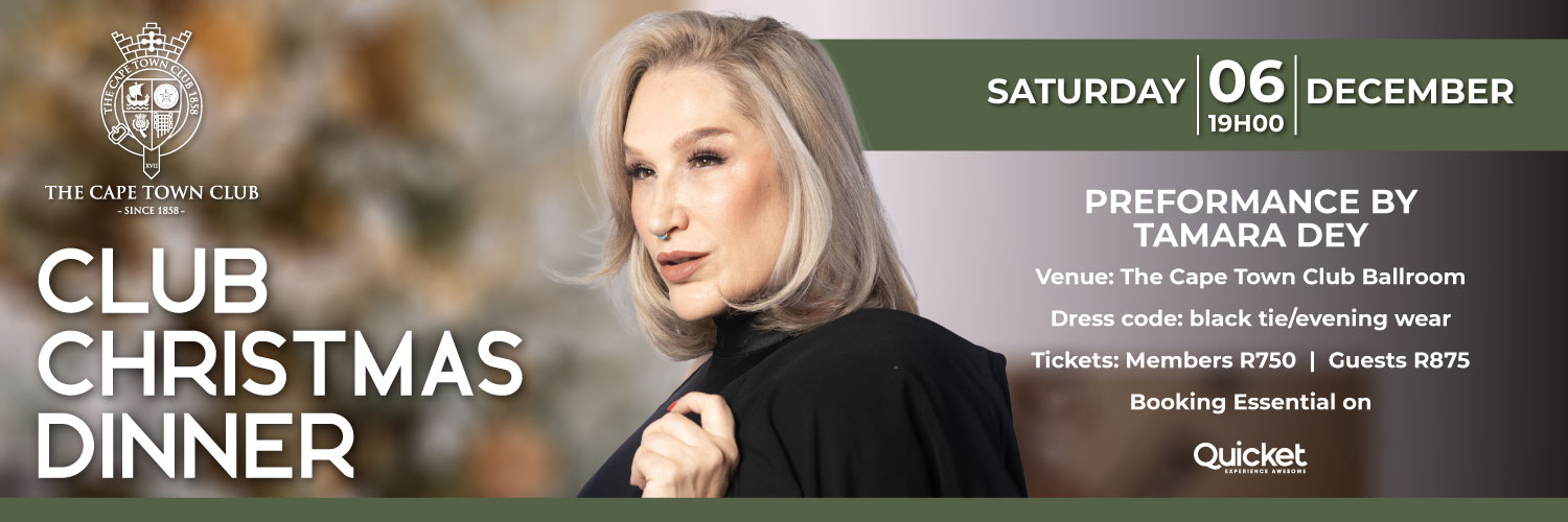 The Cape Town Club Members Christmas Dinner with Tamara Dey