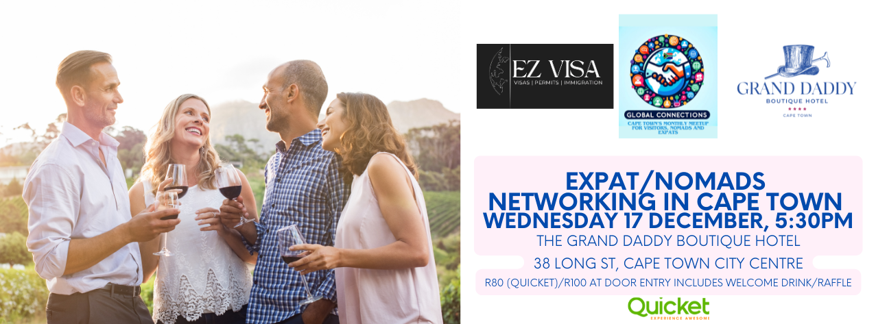 Expat/Nomads Networking Drinks Cape Town - Wednesday 17 December @ Grand Daddy Boutique Rooftop