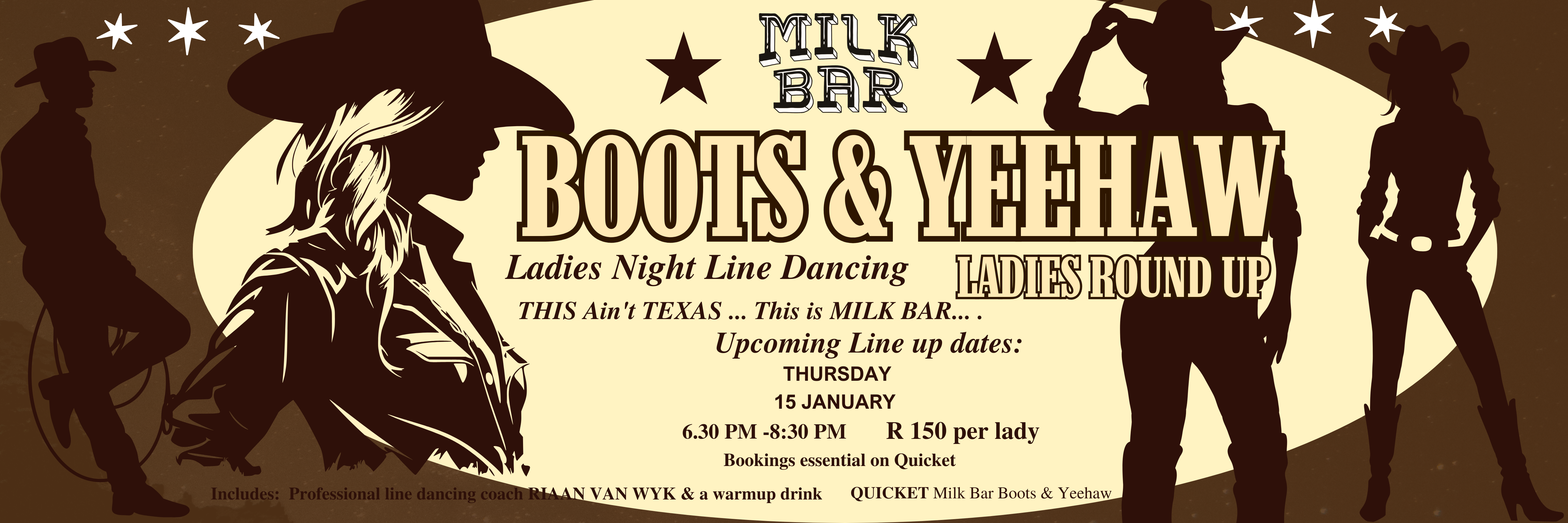 Milk Bar Boots & Yeehaw 15 January 2026
