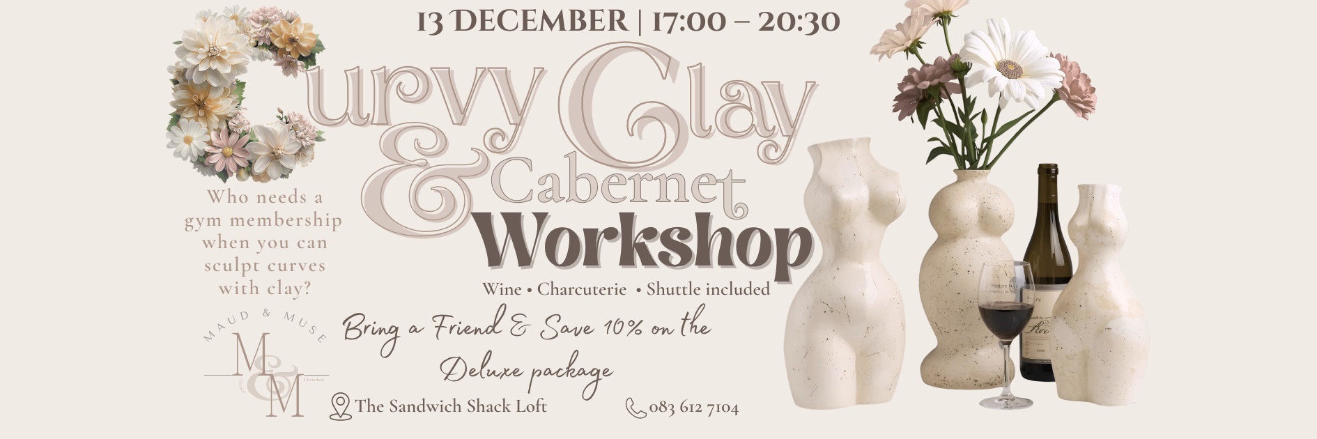 Curvy Clay and Cabernet Workshop