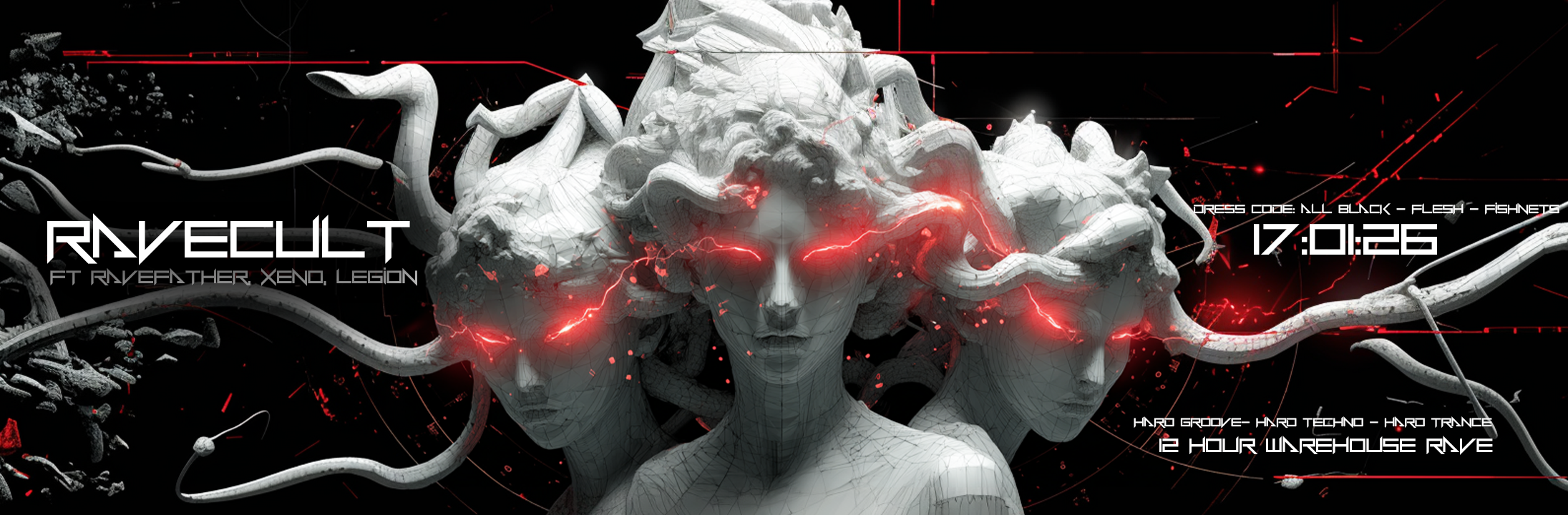 RaveCult Ft Ravefather, Xeno - 12 Hour Warehouse Rave - The Bunker - 17 Jan - Book Now