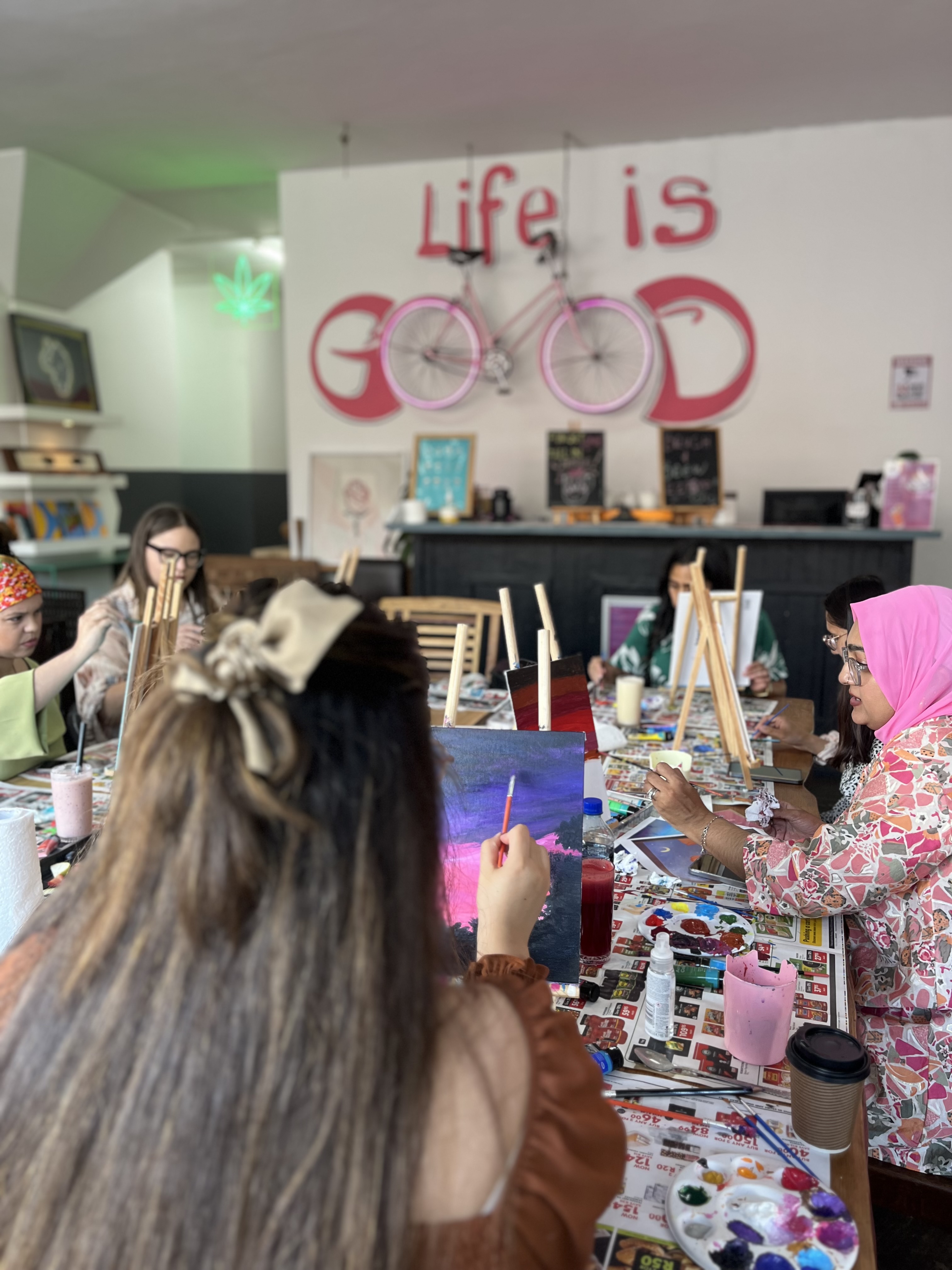 Brush & Brew – Sip & Paint Experience at Life Is Good Café (Woodstock, Cape Town)