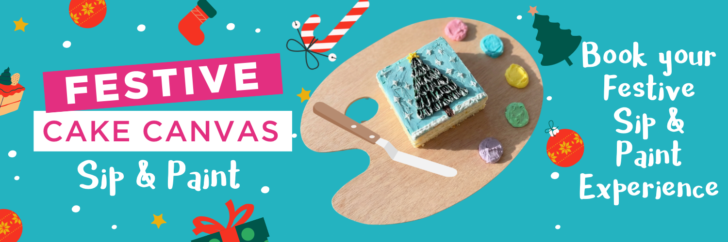 Festive Sip & Paint Cake Canvas