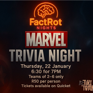 FactRot Nights presents Pop Culture Quiz Night in Cape Town (Marvel Themed)