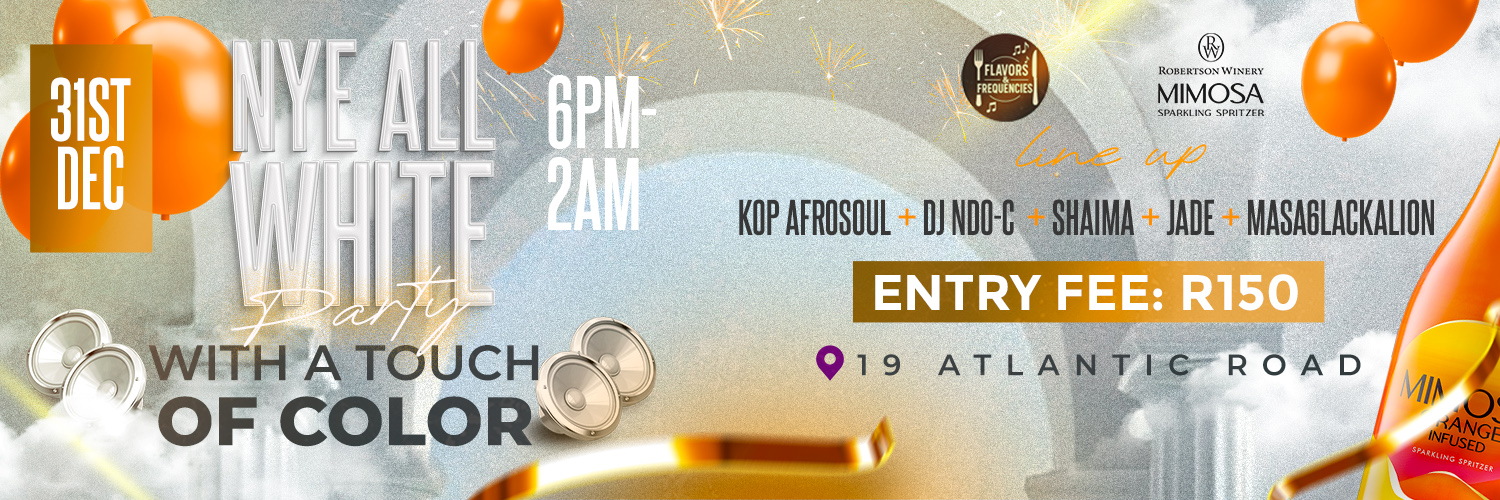 FLAVOURS AND FREQUENCIES PRESENT NYE ALL WHITE  PARTY WITH A TOUCH OF COLOUR