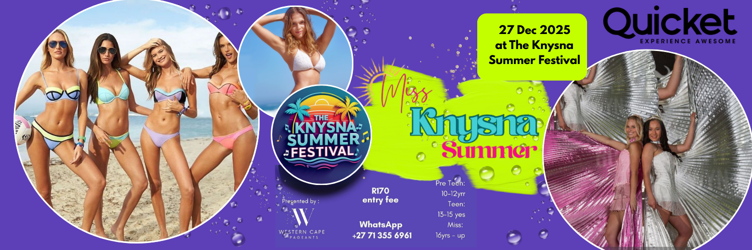 Miss Knysna Summer Pageant presented by Western Cape Pageants at The Knysna Summer Festival