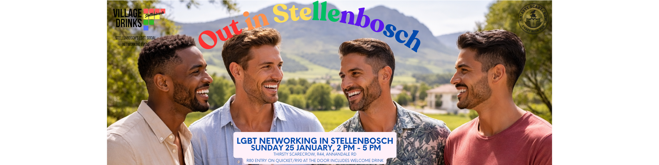 LGBT Social Networking in Stellenbosch - Sunday 25 January, 2 pm @ The Thirsty Scarecrow