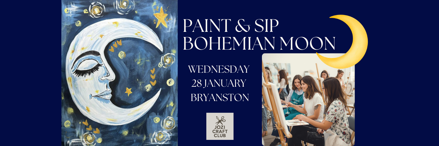Paint & Sip Night - Bohemian Moon - Wed 28 Jan