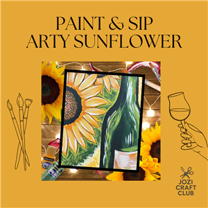 Sunday Paint & Sip - Arty Sunflower Painting - Sun 11 Jan