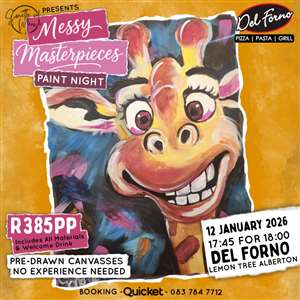 Messy Masterpieces Paint Night @ Del Forno Lemon Tree Alberton