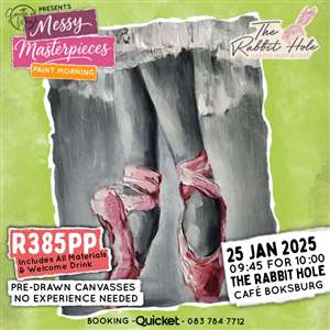 Messy Masterpieces Paint Morning @ The Rabbit Hole Coffee Cafe