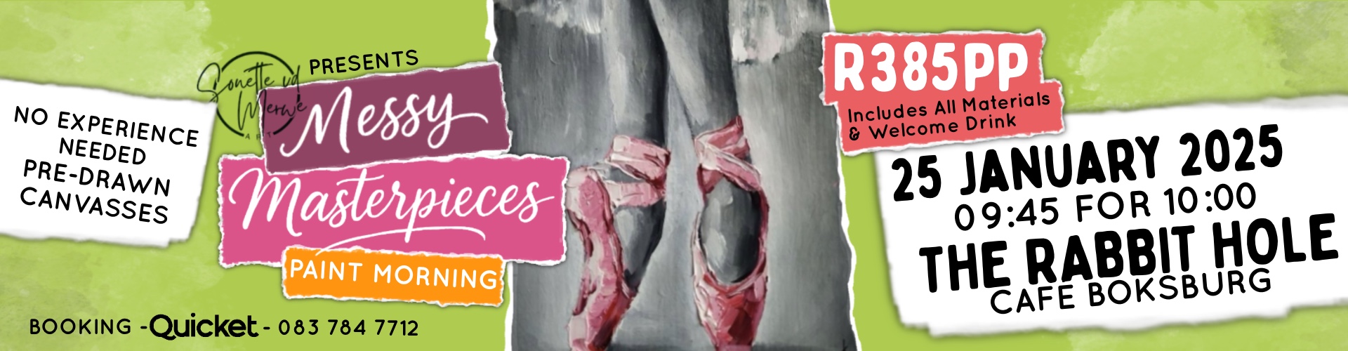 Messy Masterpieces Paint Morning @ The Rabbit Hole Coffee Cafe