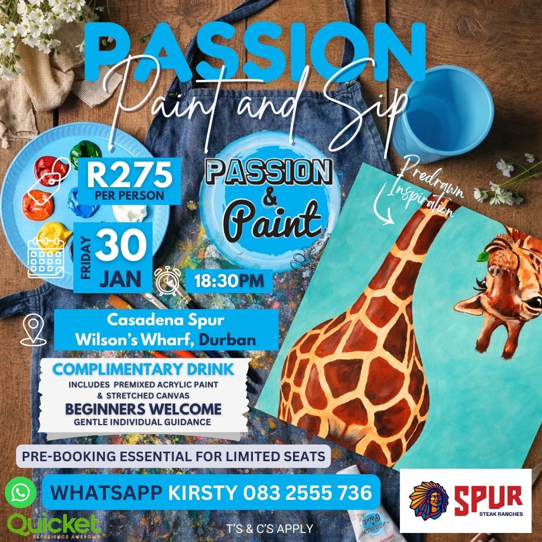 Passion Paint and Sip - Upside Down Giraffe