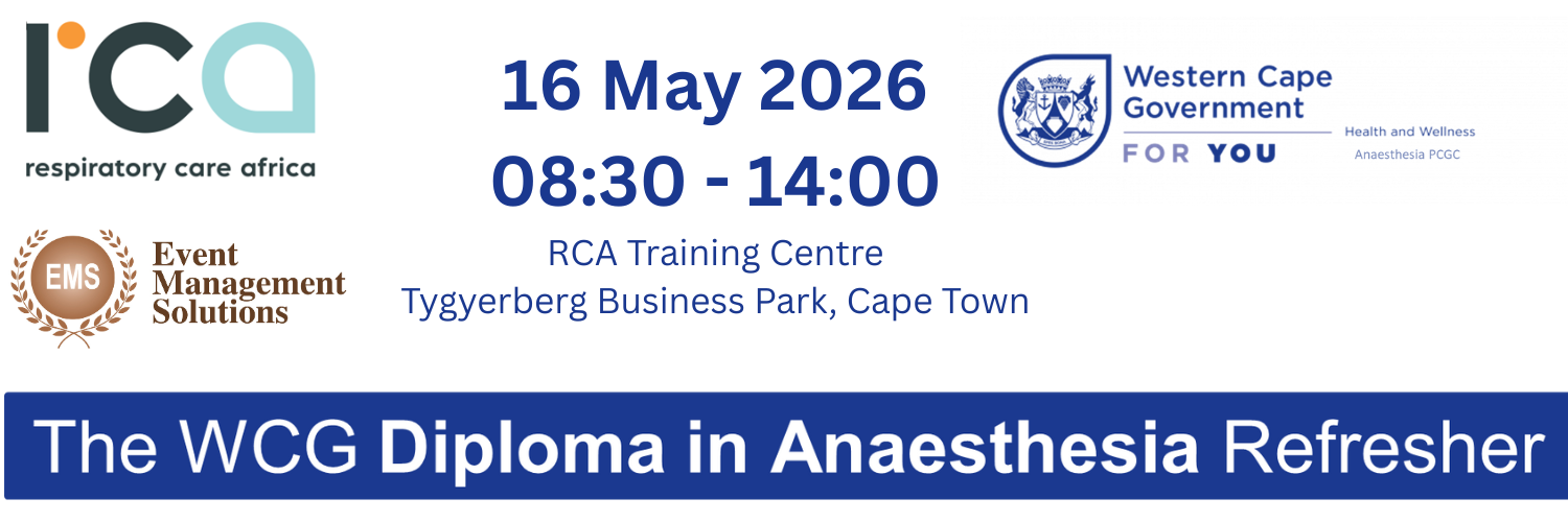 WCG Diploma in Anaesthetics Refresher, 16 May 2026