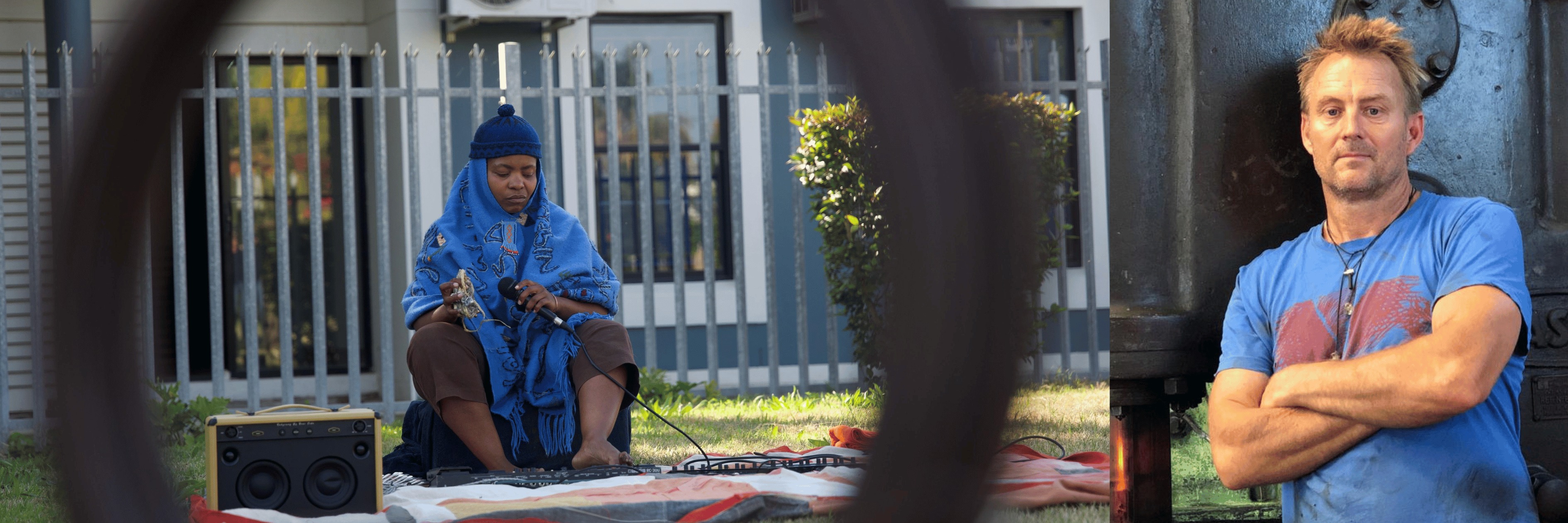 Matlali Matabane sound artist performance / collab with Conrad Hicks, at The Bijou Forge