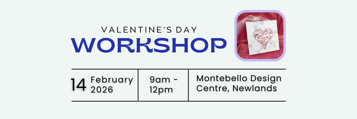 Mosaic Valentine’s Day Workshop, heart wall hanging 14 February 2026