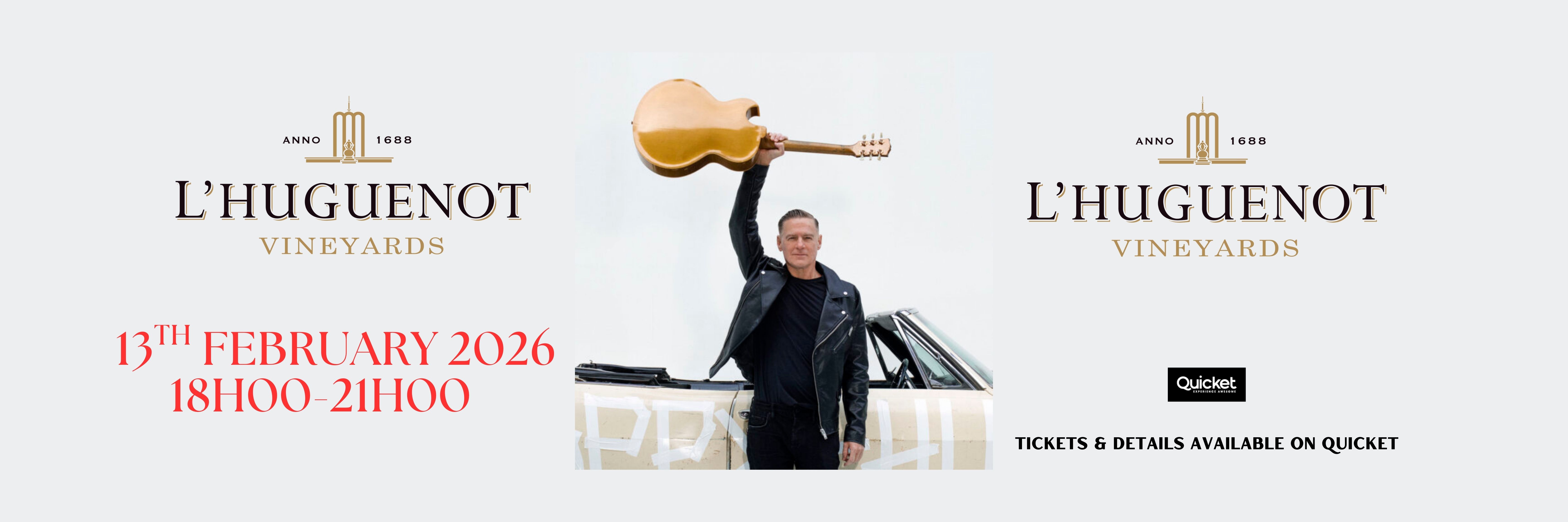 SUMMER OF 69: THE ULIMATE BRYAN ADAMS TRIBUTE AT L’HUGUENOT VINEYARDS