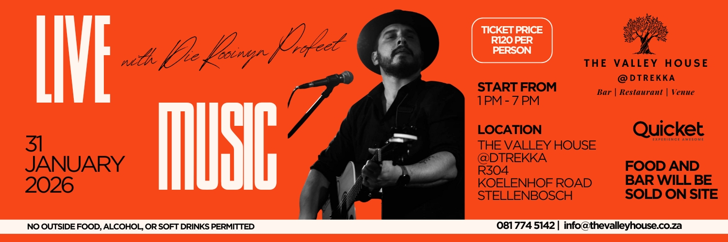 Live Music at The Valley House @ Dtrekka with Die Rooiwyn Profeet