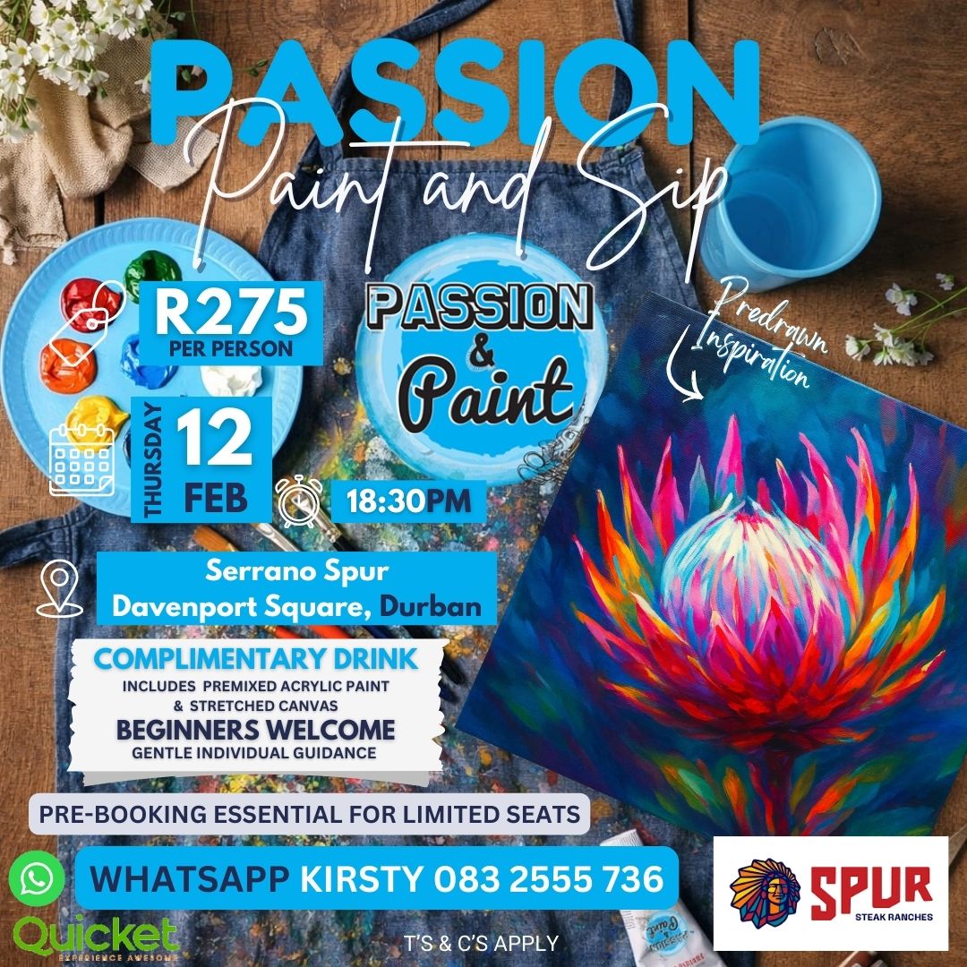Passion Paint and Sip - Protea