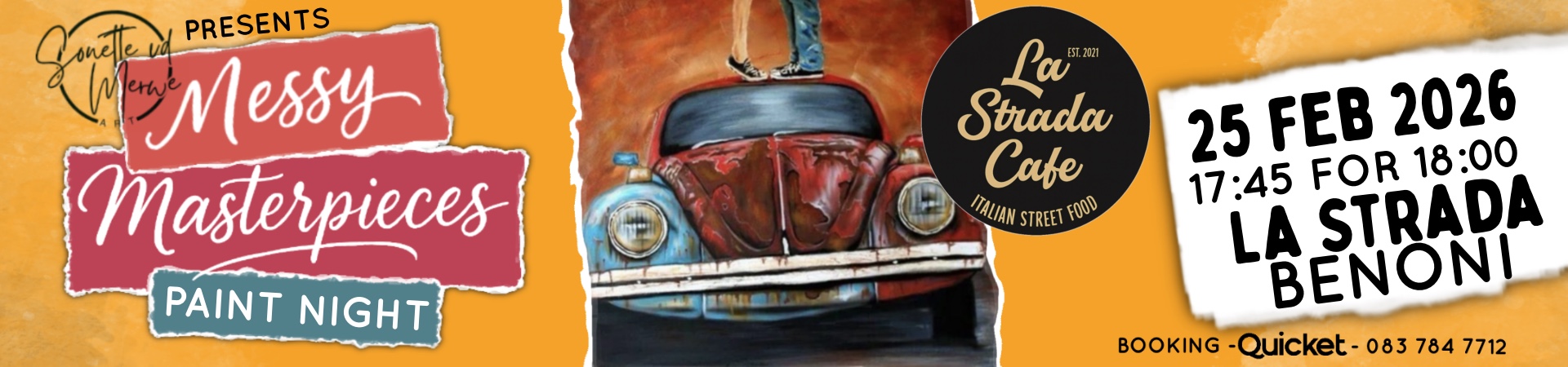 Messy Masterpieces Paint Night @ La Strada Cafe Benoni