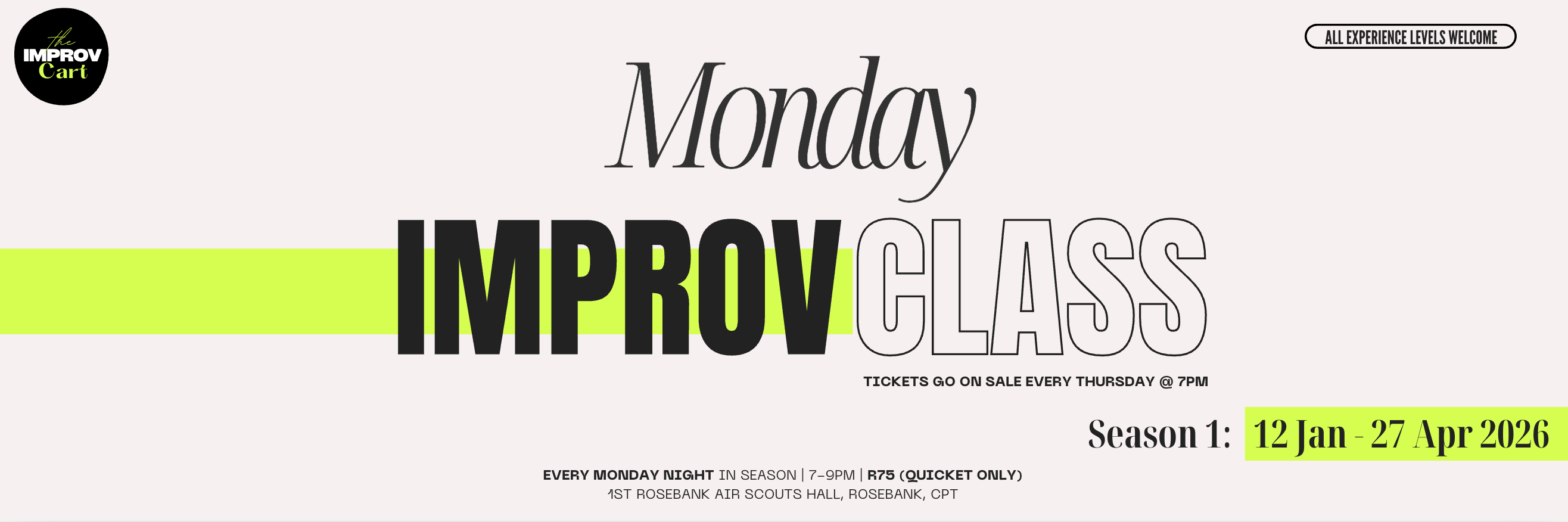 Monday Improv Class 19 Jan
