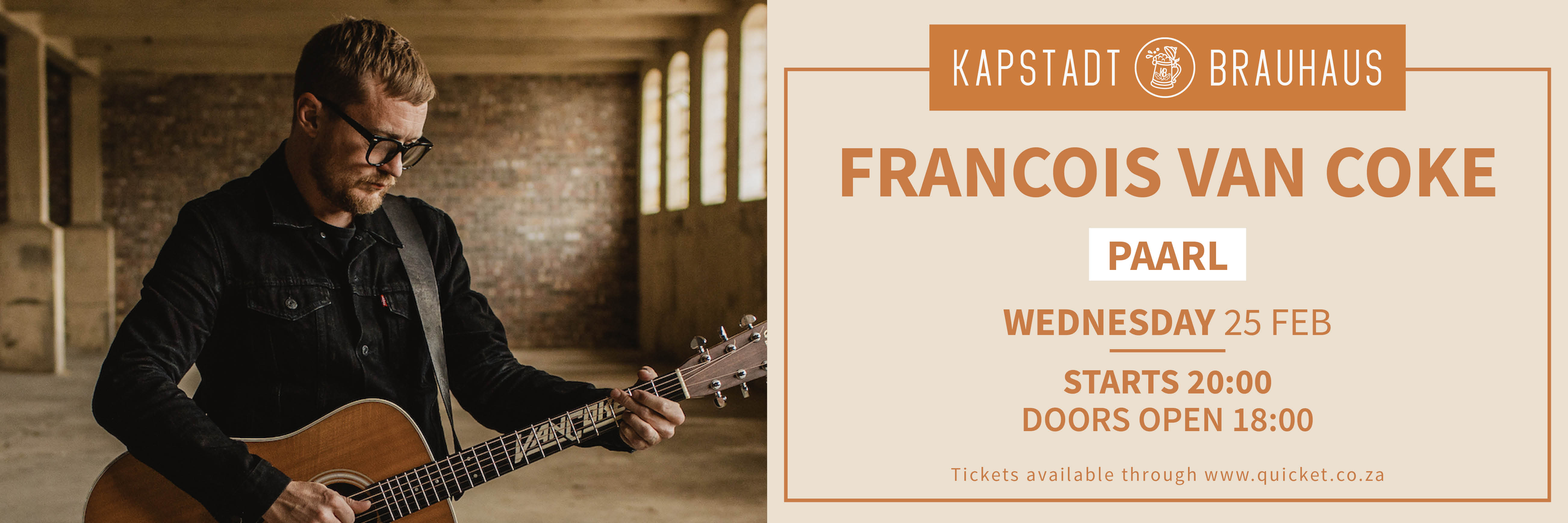 Francois van Coke Acoustic | Kapstadt Brauhaus Paarl