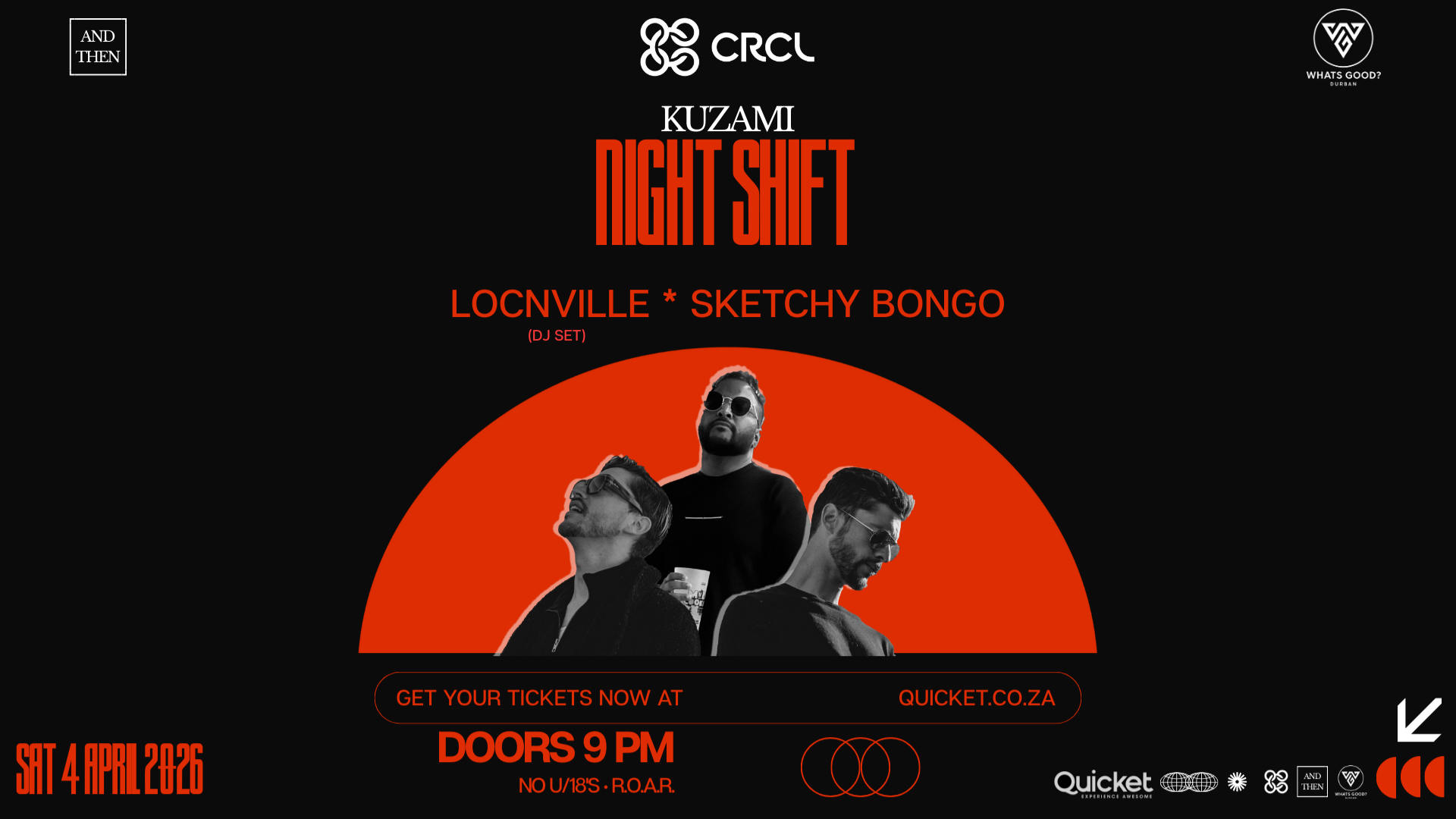 ORIGIN NIGHTCLUB - KUZAMI TOUR - ft SKETCHY BONGO AND LOCNVILLE (Dbn)