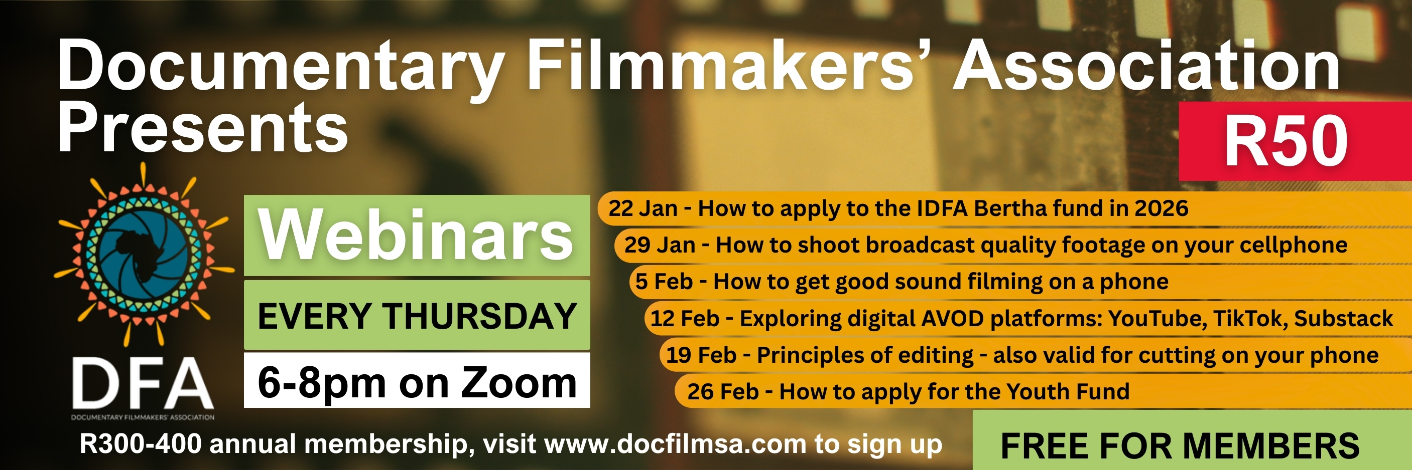 A Practical Webinar Series for Documentary Filmmakers