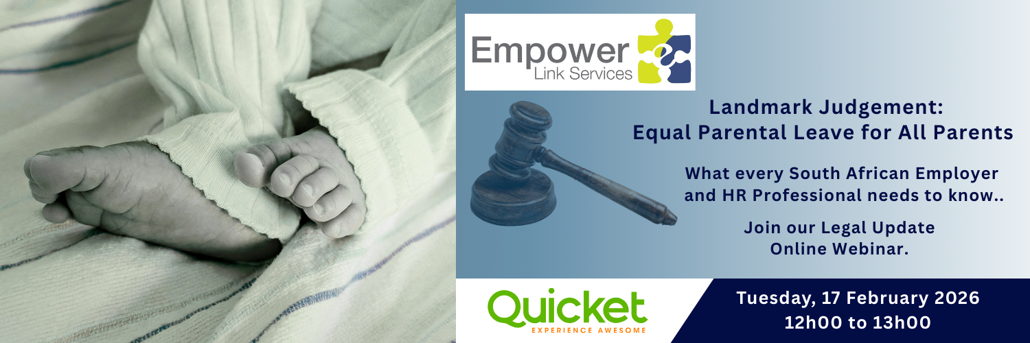 Online Webinar: Equal Parental Leave for All Parents: A Practical Guide for South African Employers and HR Professionals after 2025 Landmark Judgement