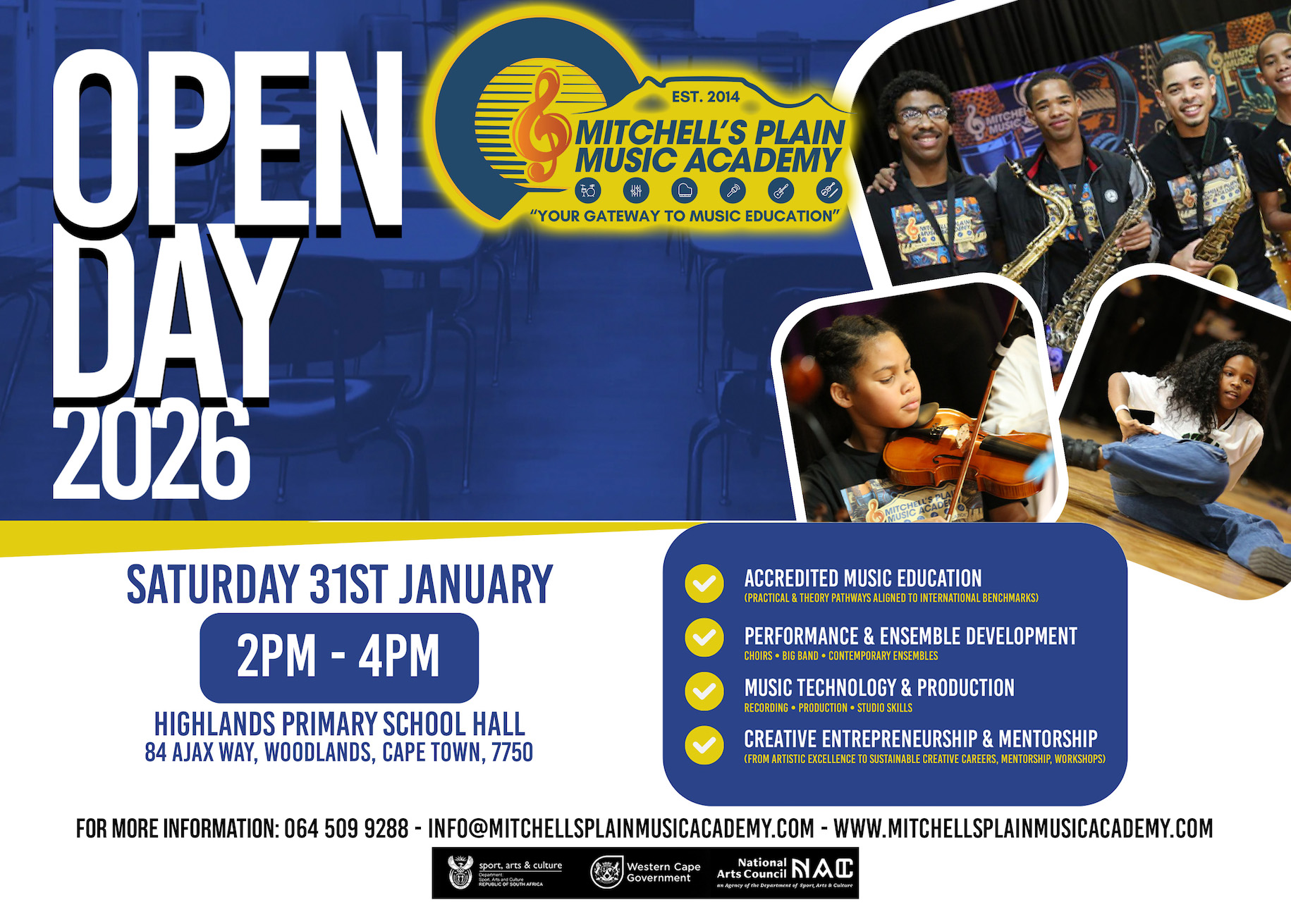 Mitchell’s Plain Music Academy | Open Day 2026