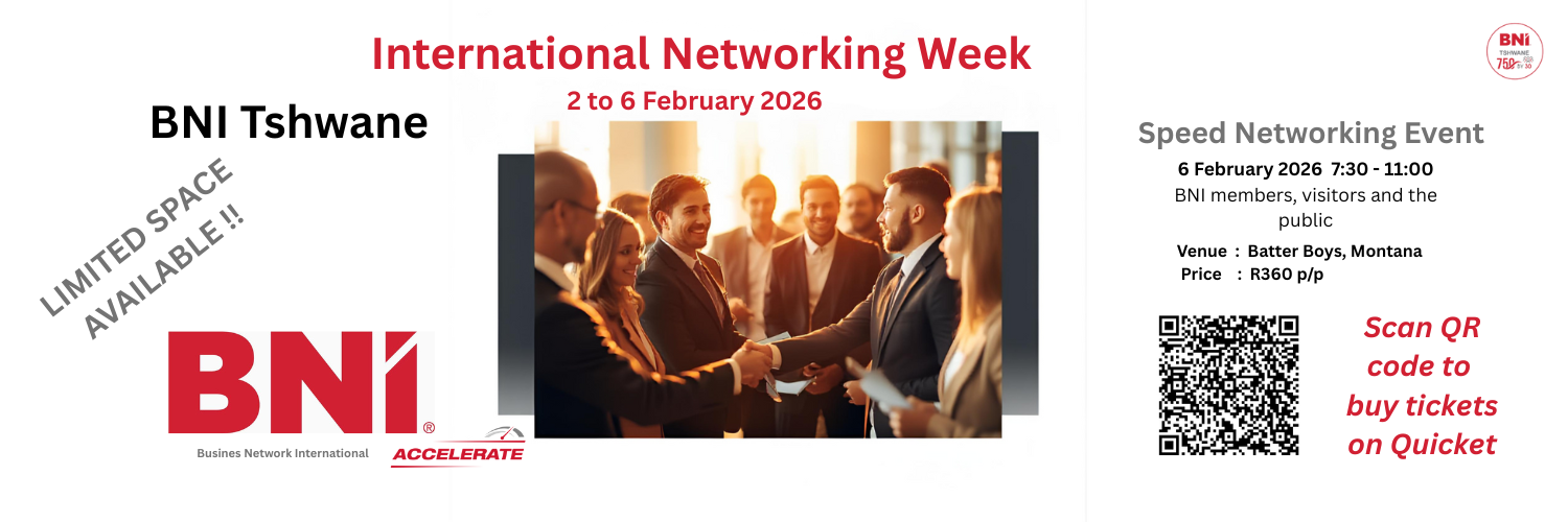 BNI Tshwane International Networking Week - Speed Networking Event