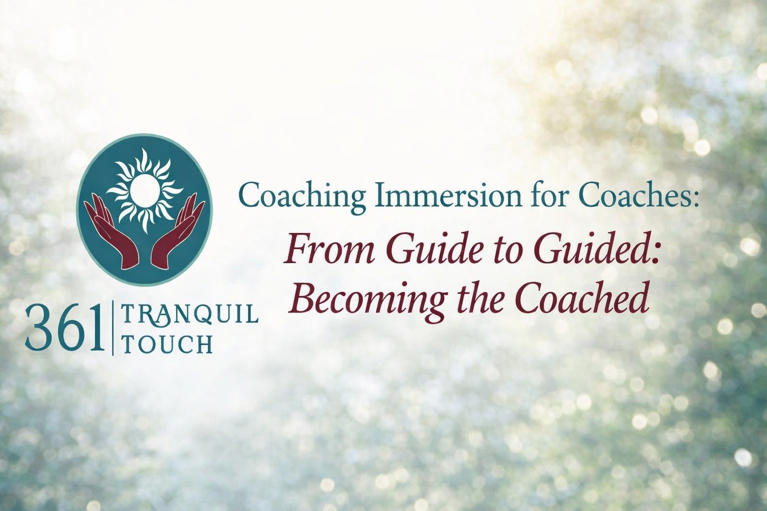 Coaching Immersion for Coaches: From Guide to Guided — Becoming the Coached.