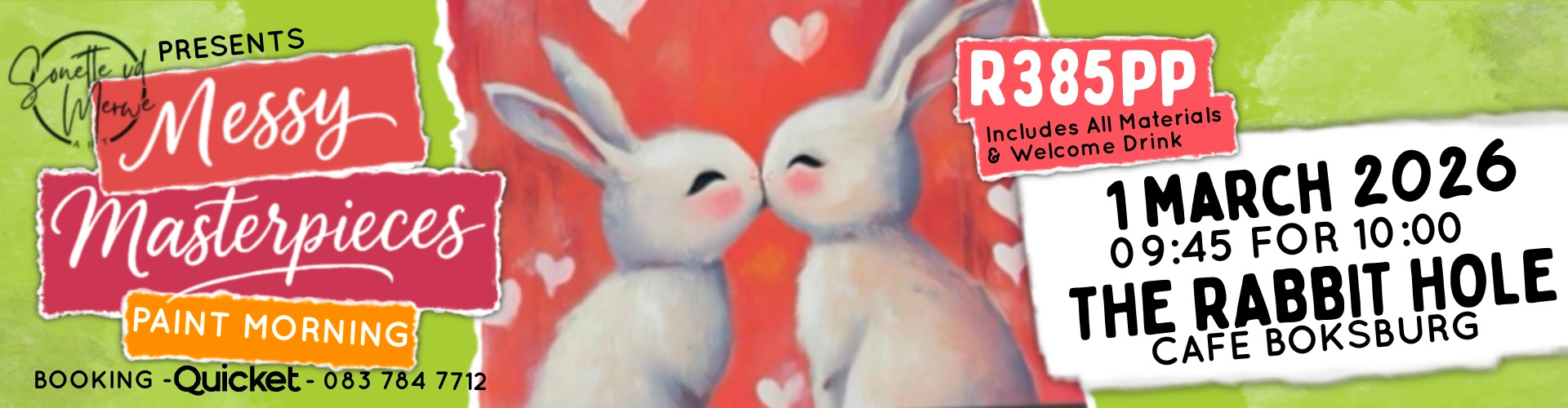 Messy Masterpieces Paint Morning @ The Rabbit Hole Coffee Cafe