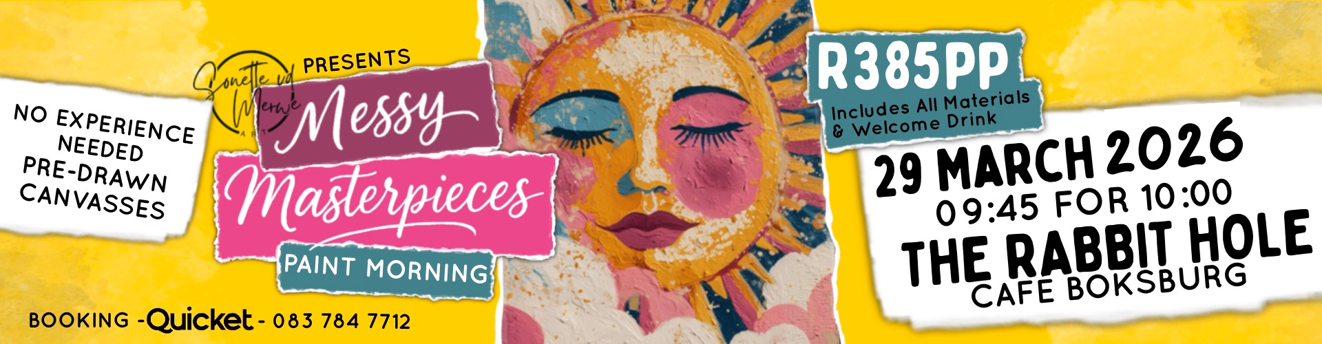 Messy Masterpieces Paint Morning @ The Rabbit Hole Coffee Cafe