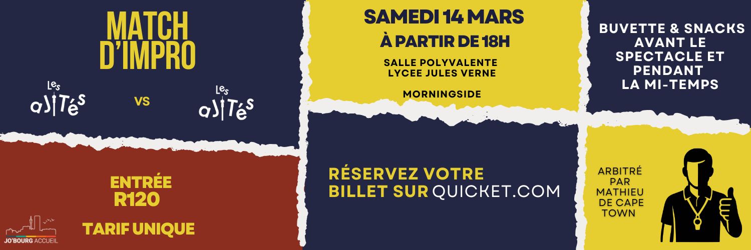 Match d'impro Les Ajités de Joburg