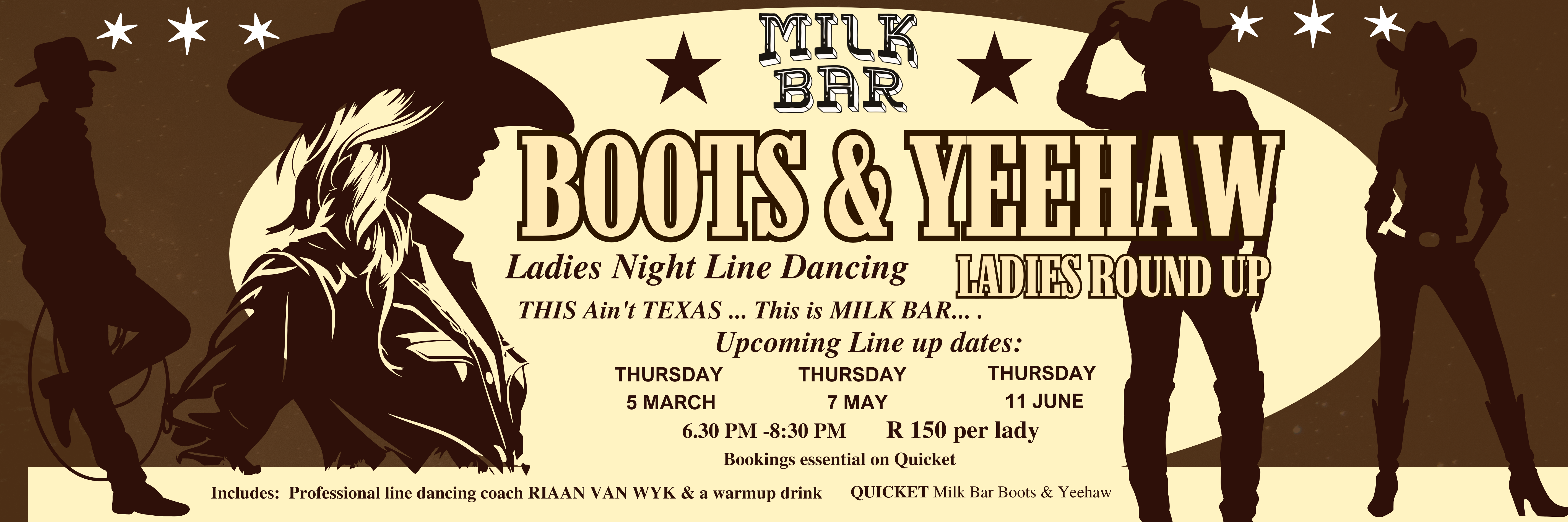 Milk Bar Boots & Yeehaw 5 March