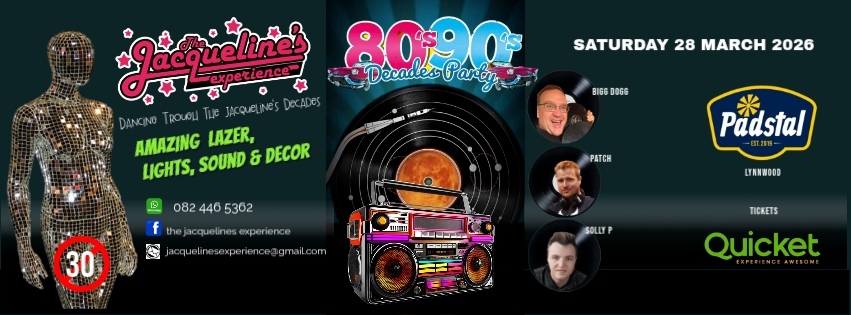 The Jacqueline's Experience 80's & 90's Flashback