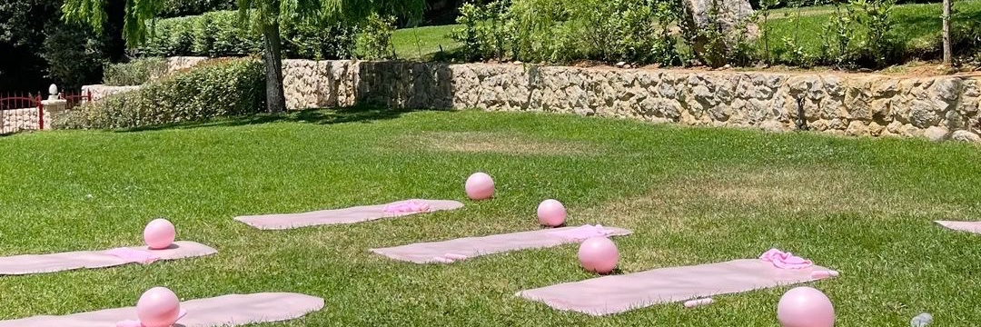 Outdoor Pilates wellness event
