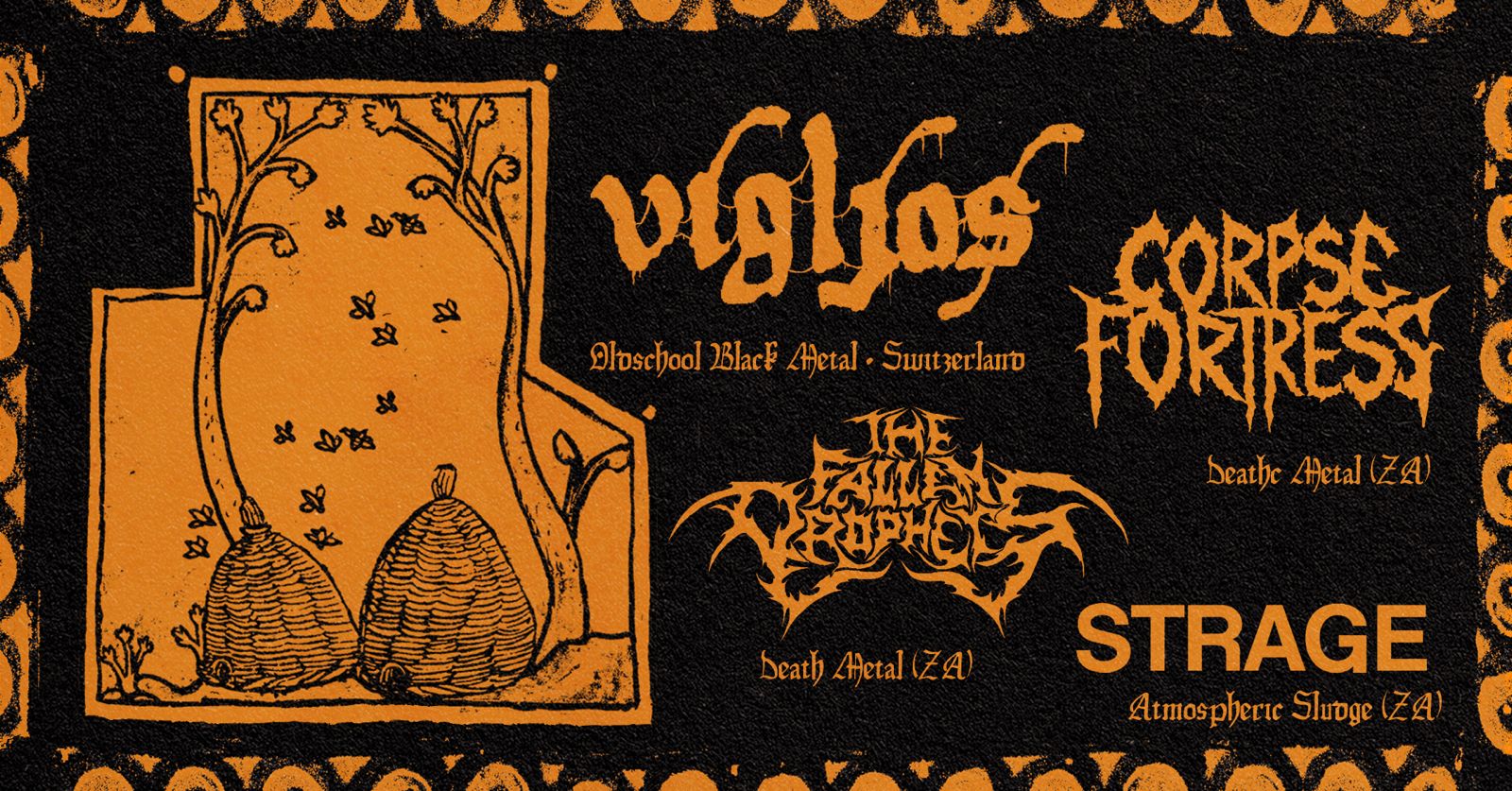 Vigljos (CH) | Corpse Fortress (ZA) | Strage (ZA) | Fallen Prophets live at Daisy Jones Bar