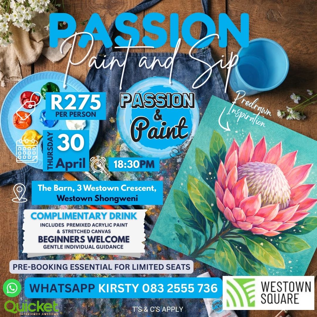 Passion Paint and Sip - Protea Passion