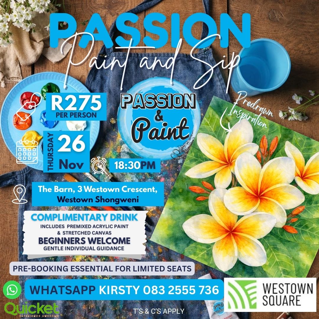 Passion Paint and Sip -  Frangipani Fantasy