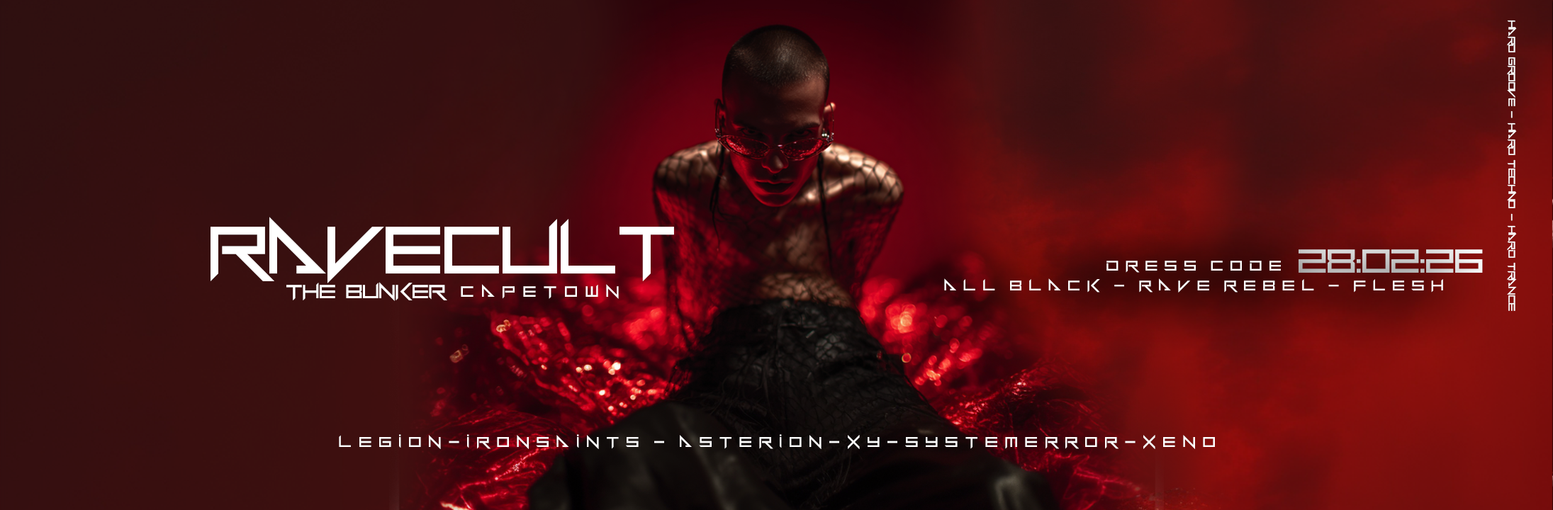 RaveCult - Warehouse Rave - Special Tickets - Limited - All Black Dress Code - The Bunker - 28 Feb - Book Now