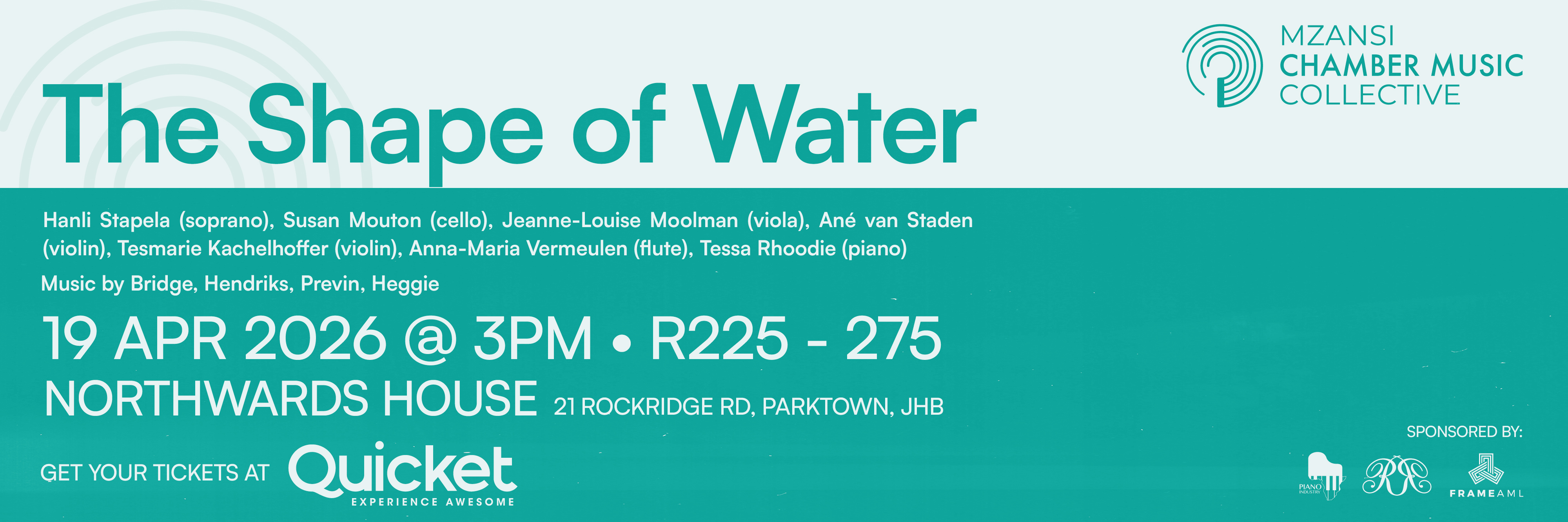 Shape of Water - Music by Bridge, Previn, Hendriks, and Heggie